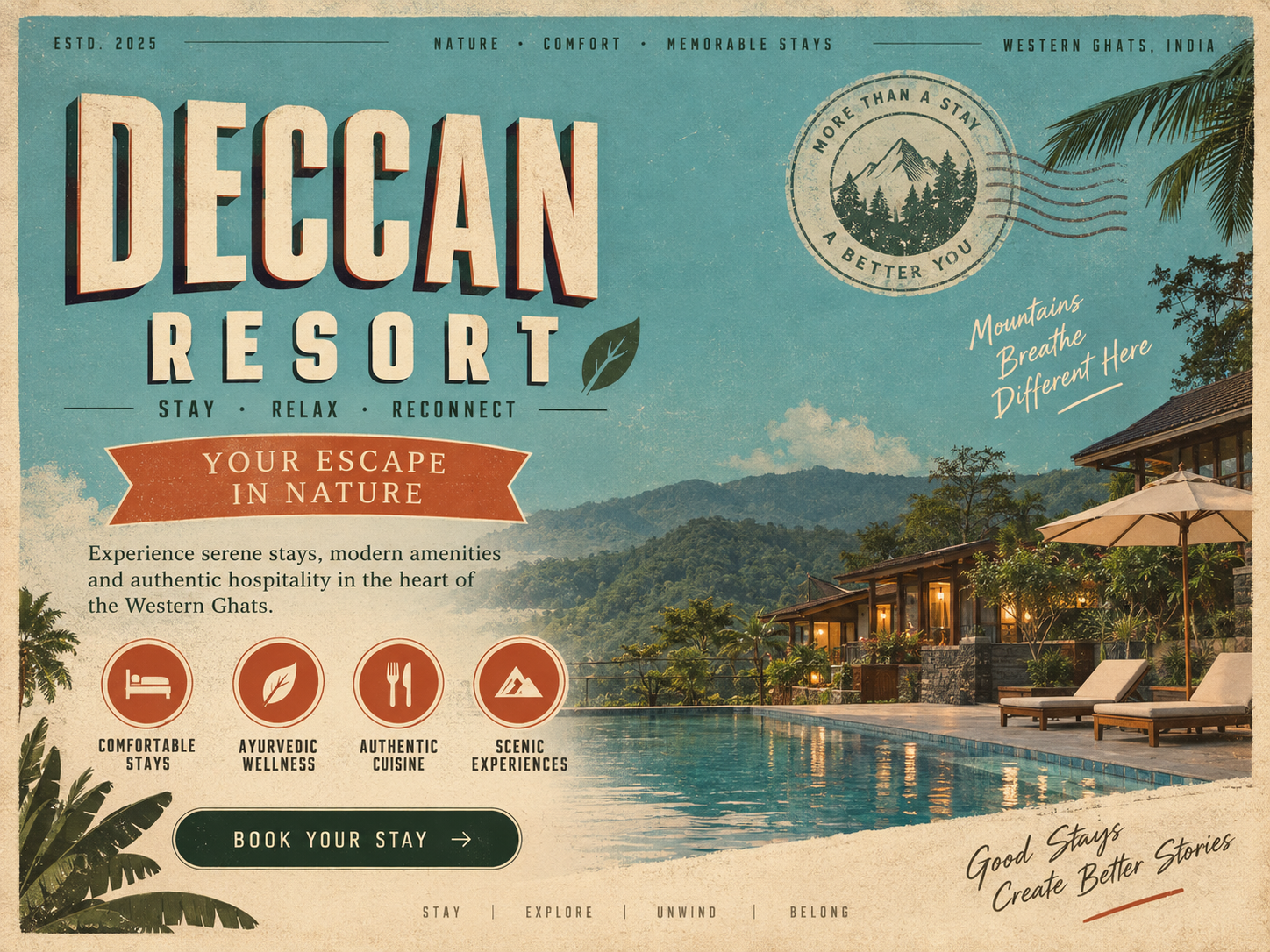 Deccan Resort direct booking website and guest reservation experience