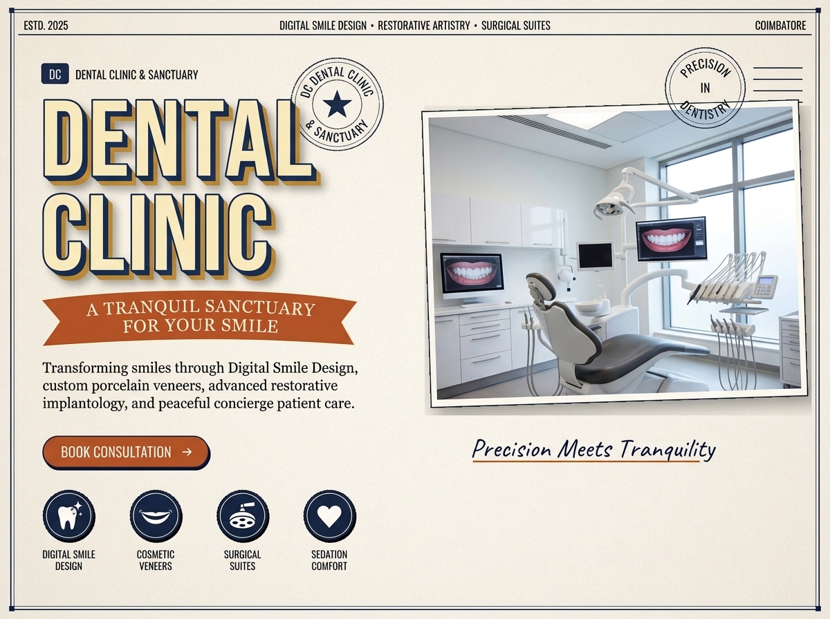 Dental Clinic aesthetic restorative dentistry and consultation website preview